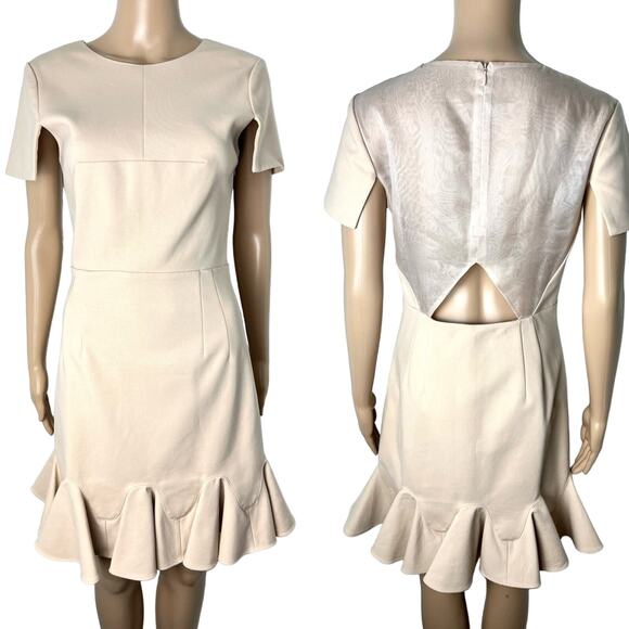 Tibi A-Line Cut-Out Pleated Sheer Mini Dress - Picture 1 of 13